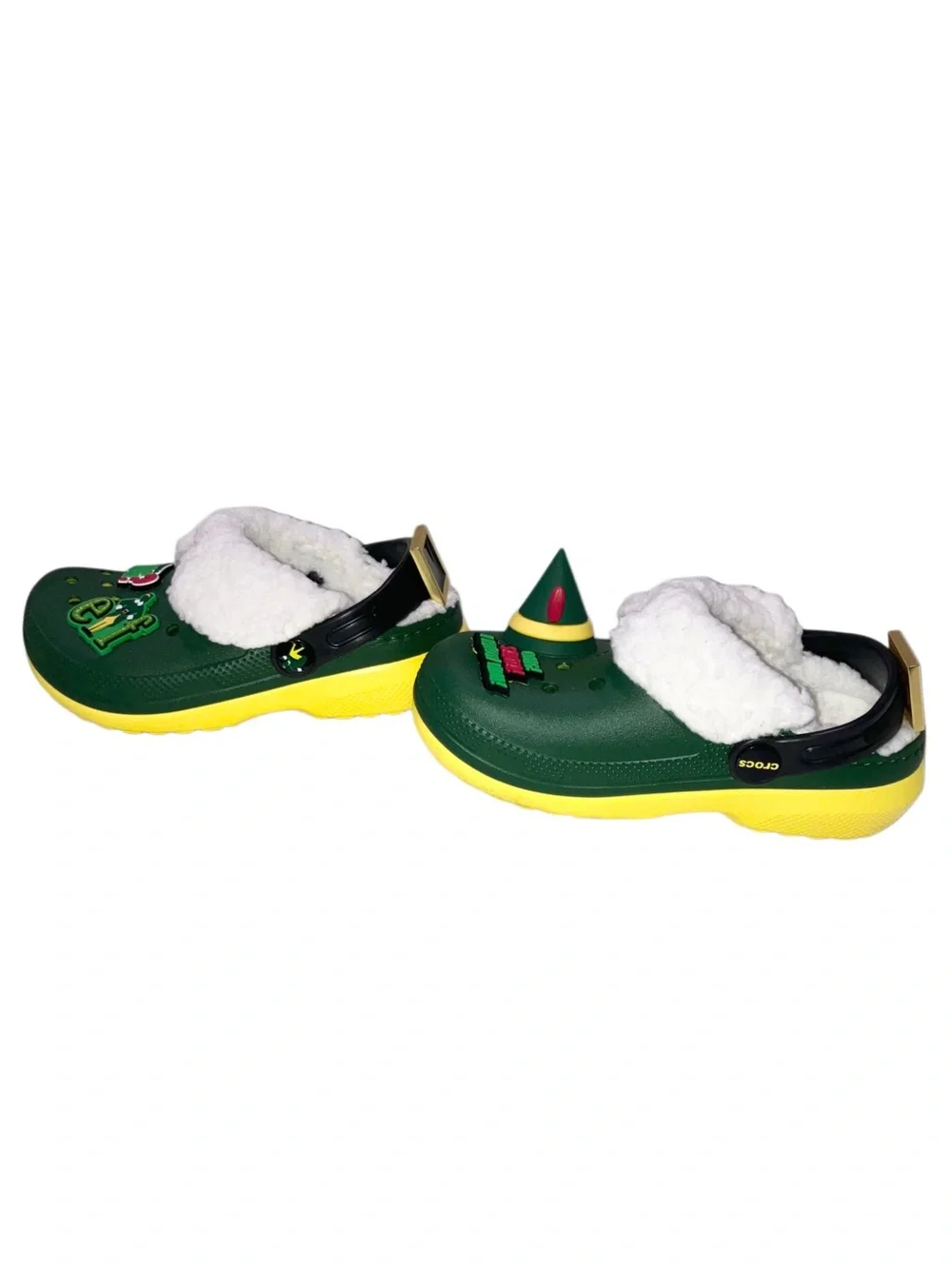 Crocs Kids Elf Classic Lined Clog Slippers Christmas Warm Cozy Kids Size 11 NWOT